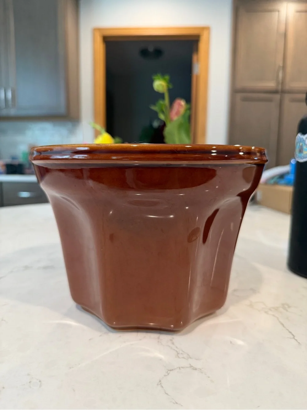 Vintage Williams-Sonoma Monkey Bread Mold - Brown Glazed Ceramic Stoneware Pan